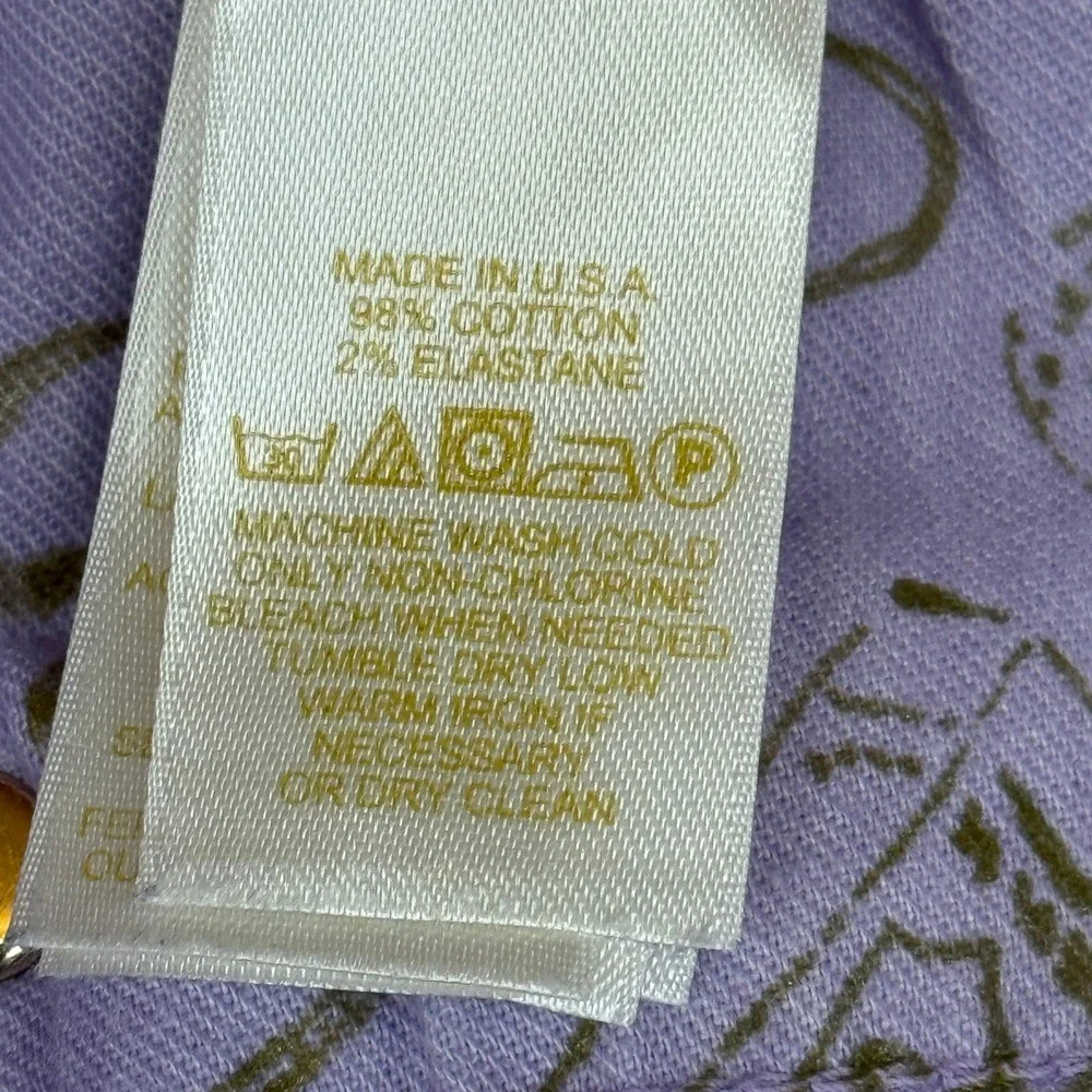 Kate Spade New York Slim Jeans Womens Size 28 Lavender Purple Spade Logo Denim